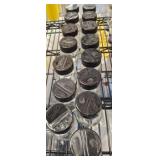 New Glass Spice Jars with Labeled Black Lids