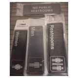 Restroom Signs, Assorted Styles