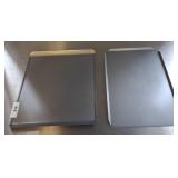 Two Stainless Steel Baking Sheets
