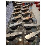 Glass Syrup Dispensers with Black Handles