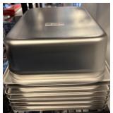 Stack of Stainless Steel Table Pans, Half Size