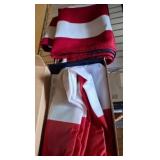 Two American Flags in Red, White, and Blue