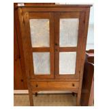 Oak Pie Safe with Punched Tin Panels