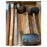 Vintage Tools Including Hammers and Brushes