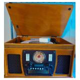 Retro Wooden Multimedia Turntable System