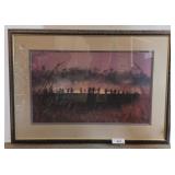 Framed T. Marin Print, Signed, 1992