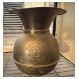 Brass Spittoon with Embossed Tobacco Branding