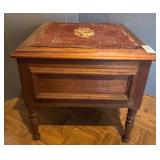 Wooden Commode with Needlepoint Top