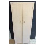 White Metal Storage Cabinet With Shelves 24x11x63i