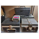 8-Track Tapes with Storage Cases