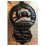 John Deere Cast Iron Wall Plaque, 17in