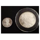 Silver Rounds with Buffalo and Walking Liberty