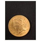 1900 Liberty Head $5 Gold Coin