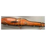 Tooled Leather Rifle Case with Straps