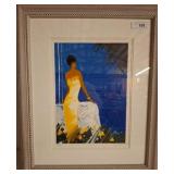 Framed Print, Woman in Yellow Dress, 23ï¿½28