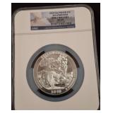2010 Yellowstone 5 oz Silver Quarter NGC MS69