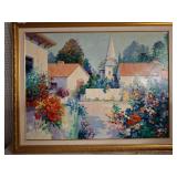 Perez Signed Landscape Painting, Framed, 56ï¿½43