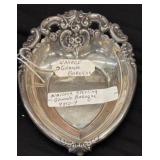 Wallace Sterling Grande Baroque Heart Dish