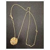 10K Gold Necklace with Pendant, 2.8g