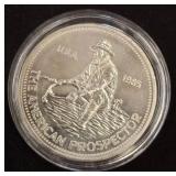 1985 Engelhard Silver Round, 1 Troy Ounce