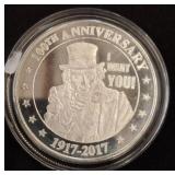 One Troy Ounce .999 Fine Silver Round Coin