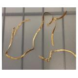 Broken Gold-Tone Chain Necklace Pieces