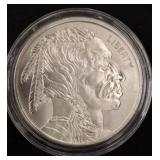 1 Troy Ounce .999 Fine Silver Buffalo Round