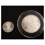 Silver Rounds with Buffalo and Walking Liberty