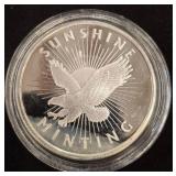 Sunshine Minting 1 oz .999 Fine Silver Round