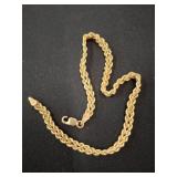 Gold-Tone Rope Chain Necklace with Clasp