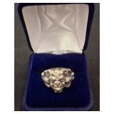 Sterling Silver Ring with Devil Motif