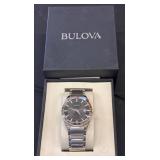 Bulova Menï¿½s Stainless Steel Watch With Box