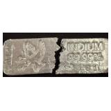 Broken Indium Metal Bar, 99.99% Purity Marked