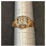 10K Gold Ring with Diamond Accent