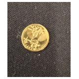 Miniature Saint-Gaudens $20 Gold Coin Replica