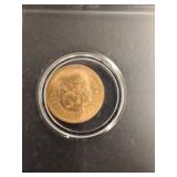 Mexican Gold 2.5 Peso Coin in Protective Case