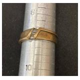 Gold-Tone Ring with Stone Accent