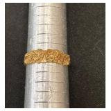 10K Gold Band with Textured Design
