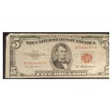 1934 $5 US Note With Red Seal