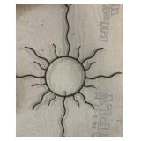 Metal Sun Wall Hanging & Ceramic Canister Lot