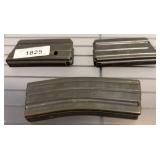 Three Metal ar/m16 Magazines, Various Makers