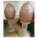 Frosted Glass Egg Figurines