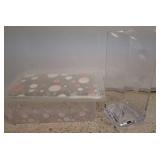 Mikasa Crystal Vase and Decorative Plastic Box