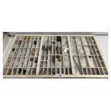 Wooden Display Tray With Miniature Figurines