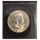 1952 Franklin Half Dollar in Plastic Case