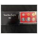1981 United States Proof Coin Set with Case