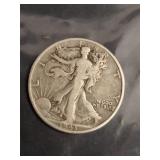 1943 Silver Walking Liberty Half Dollar Coin