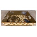Decorative Tray with Assorted Accessories