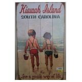 Kiawah Island Wooden Sign, 18x30in