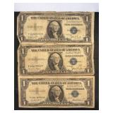 Three U.S. $1 Notes, Series 1935 and 1957